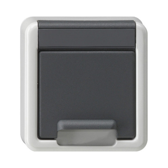 Gira 494230 Gehäuse-OT SCHUKO-Steckdose KD + SP WG AP Grau