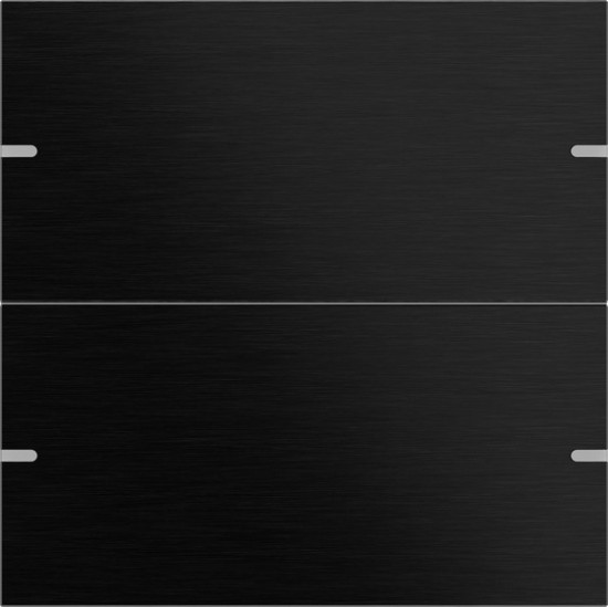 Gira 5022126 Wippenset 2-fach Tastsensensor 4.95 Alum.Schwarz(elox.)