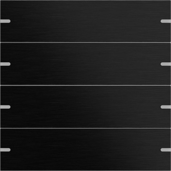 Gira 5024126 Wippenset 4-fach Tastsensensor 4.95 Alum.Schwarz(elox.)
