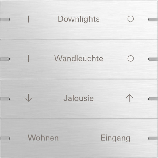 Gira 503417 Wippenset 4-fach individuell Tastsensensor 4.95 Aluminium(elox.)