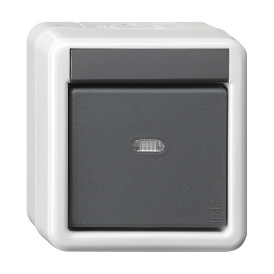 Gira 515230 Taster-Busankoppler 1-fach Kontrollfür + 2-poligunkt KNX WG AP Grau