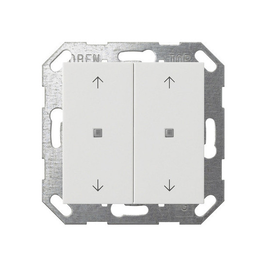 Gira 517427 Taster Wippe 2-fach Pfeile OneKNX System 55 Reinweiß m