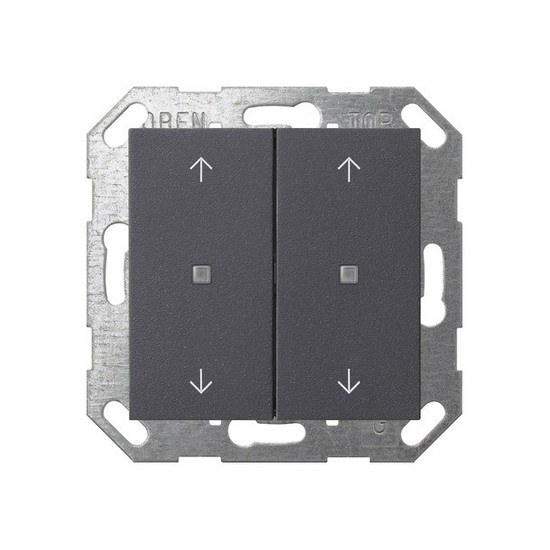 Gira 517428 Taster Wippe 2-fach Pfeile OneKNX System 55 Anthrazit