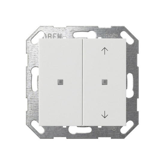 Gira 517527 Taster Wippe 2-fach unbedruckt/Pfeile OneKNX System 55 Reinweiß m