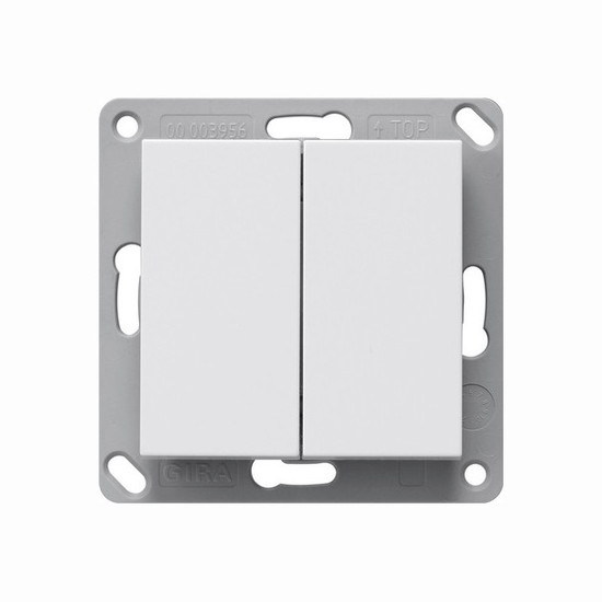Gira 517827 RF Wandsender 2-fach KNX System 55 Reinweiß m