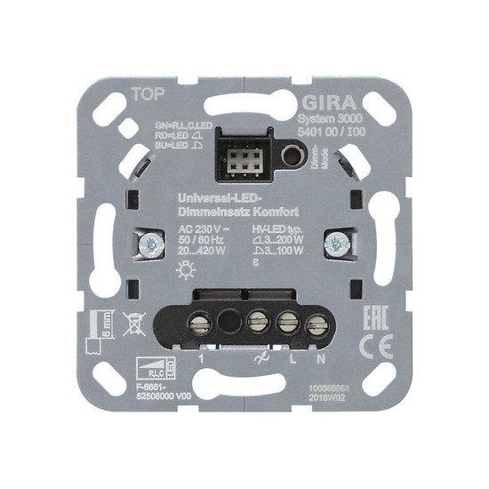 Gira 540100 S3000 Uni-LED-DimmEinsatz Komfort Einsatz