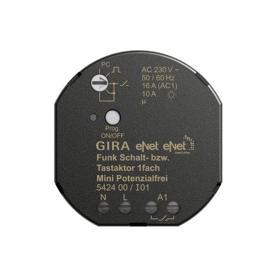Gira 542400 Funk Schalt-/Tastaktor 1-fach Mini pot.frei Gira eNet