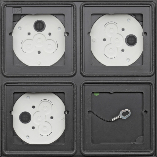 Gira 5508910 Aufputzgehäuse 2 x 2-fach System 106 Anthrazit