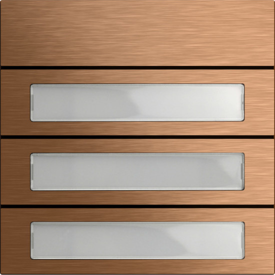 Gira 5533921 Ruftastenmodul 3-fach System 106 Bronze