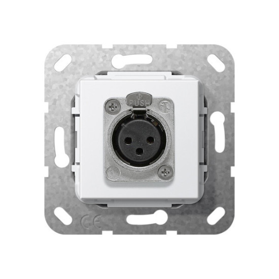 Gira 566703 XLR-Buchse D-Serie Einsatz Reinweiß