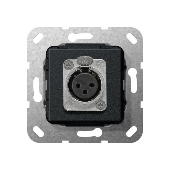 Gira 566710 XLR-Buchse D-Serie Einsatz Schwarz m