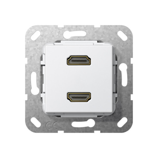 Gira 567103 HDMI 2-fach Kpl. Einsatz Reinweiß