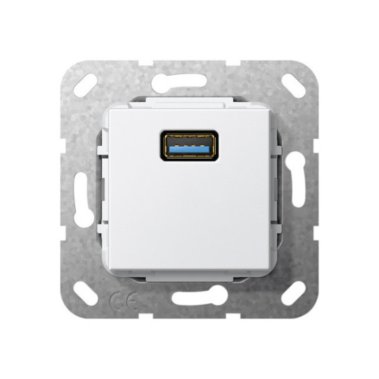 Gira 568303 USB 3.0 A K-poligeitsche Einsatz Reinweiß