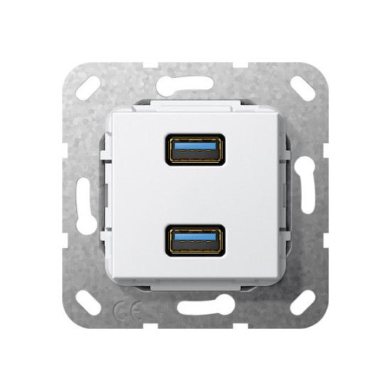 Gira 568403 USB 3.0 A 2-fach Kpl. Einsatz Reinweiß