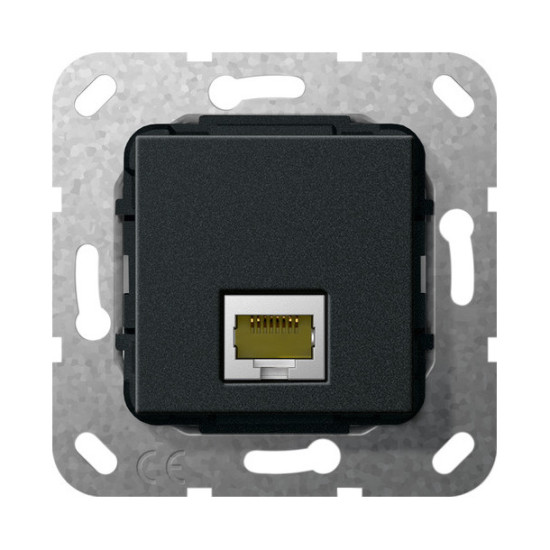 Gira 569610 Modular-Jack RJ45 Cat.6A 10 Gbit Einsatz Schwarz m