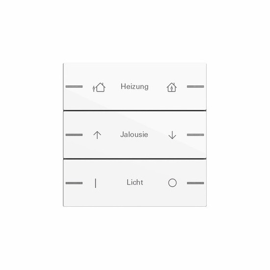 Gira 576303 Wippenset 3-fach individuell Tastsensensor 4.55 Reinweiß