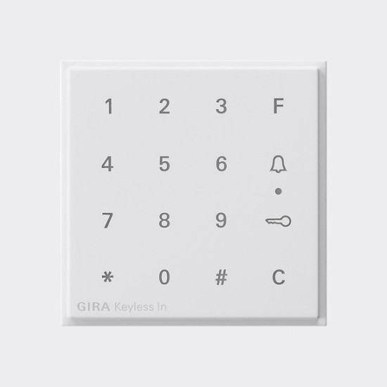 Gira 851366 Aufsatz Codetastatur Gira TX_44 Reinweiß