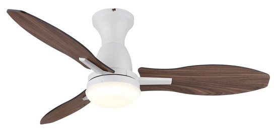 Globo Gale LED Deckenventilator 22W CCT Weiß Matt, Metall Fernbedienung Memoryfunktion 32,5cm 03671W