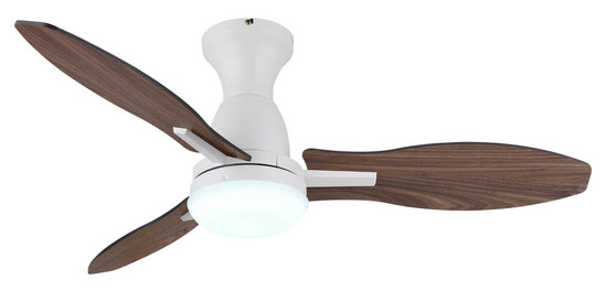 Globo Gale LED Deckenventilator 22W CCT Weiß Matt, Metall Fernbedienung Memoryfunktion 32,5cm 03671W