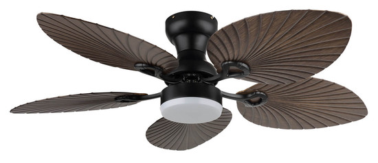 Globo Elise LED Deckenventilator 22W CCT Schwarz Matt, Metall Fernbedienung Memoryfunktion 28,5cm 03672B