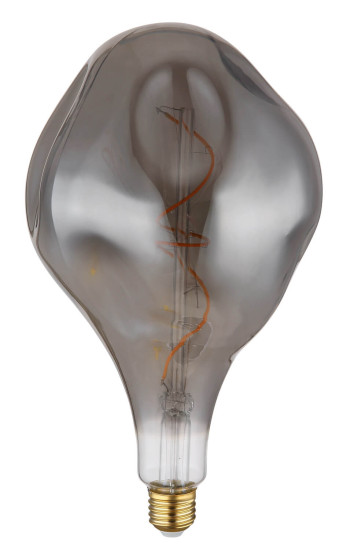 Globo Lampe E27 Leuchtmittel E27 4W Warmweiß Rauchfarben, Glas Ø16,5cm 11536S