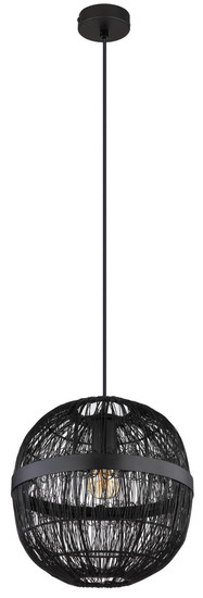 Globo Hermi Ii E27 Hängeleuchte 60W Schwarz Matt, Metall Ø30cm 14994H1