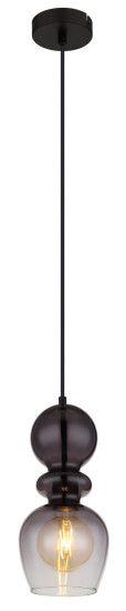 Globo Clarity E27 Hängeleuchte 25W Schwarz Matt, Metall Ø15cm 15174H