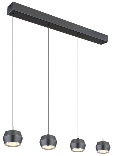 Globo Marthy LED Hängeleuchte 24W Warmweiß Grau Matt, Metall Ø10cm 15209-4