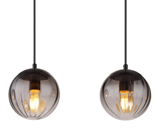 Globo Dallerta E27 Hängeleuchte 4-fach 60W Schwarz Matt, Metall Ø17cm 15216-4