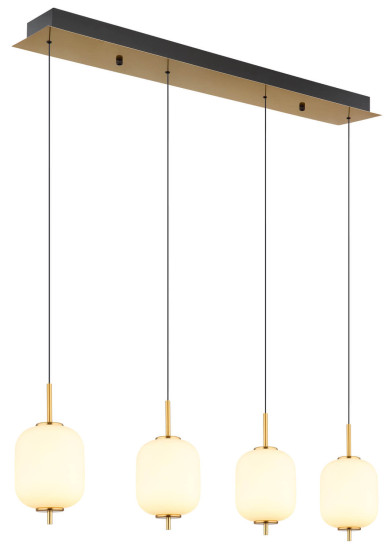 Globo Ewald LED Hängeleuchte 26W Warmweiß Messingfarben, Metall Ø13,5cm 15217-4