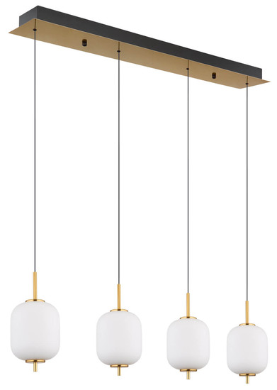 Globo Ewald LED Hängeleuchte 26W Warmweiß Messingfarben, Metall Ø13,5cm 15217-4