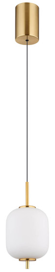 Globo Ewald LED Hängeleuchte 7W Warmweiß Messingfarben, Metall Ø13,5cm 15217H