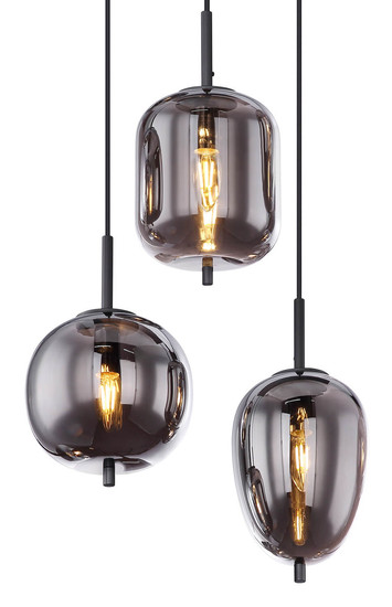 Globo Blacky E14 Hängeleuchte 6-fach 40W Schwarz Matt, Metall Memoryfunktion 120cm 15345-6L