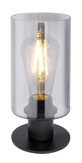 Globo Hadera E27 Tischleuchte 60W Schwarz Matt, Metall Ø10cm 15465T