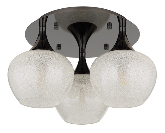Globo Maxy E27 Deckenleuchte 3-fach 40W Schwarz-Chrom, Metall Ø18cm 15548-3DK