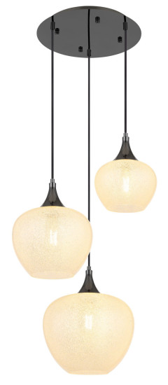 Globo Maxy E27 Hängeleuchte 3-fach 40W Schwarz-Chrom, Metall 120cm 15548-3HK