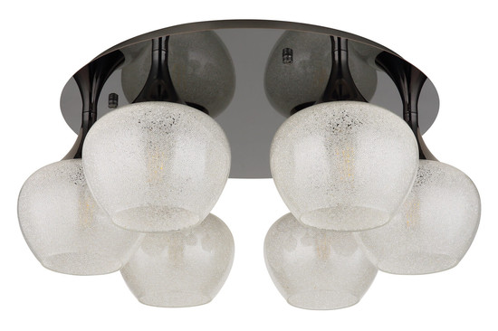 Globo Maxy E27 Deckenleuchte 6-fach 40W Schwarz-Chrom, Metall Ø18cm 15548-6DK