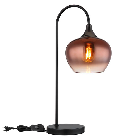 Globo Maxy E27 Tischleuchte 40W Schwarz Matt, Metall Ø18cm 15548TG