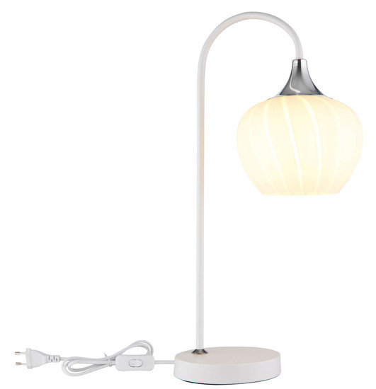 Globo Maxy E27 Tischleuchte 40W Weiß Matt, Metall Ø18cm 15548TW