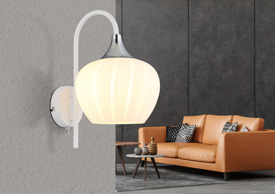 Globo Maxy E27 Wandleuchte 40W Weiß Matt, Metall Ø18cm 15548WW