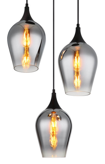 Globo Lavus E27 Hängeleuchte 3-fach 60W Schwarz Matt, Metall Ø18cm 155520-3HRS