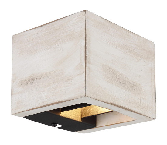 Globo Alina LED Wandleuchte 8W Warmweiß Antik Weiß Matt, Mdf 9,8cm 15553W1A