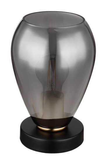 Globo Fanni E27 Tischleuchte 40W Schwarz Matt, Metall Ø15cm 15563T