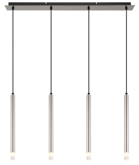 Globo Ryan G9 Hängeleuchte 4-fach 4W Nickel Matt, Metall Ø2,5cm 15629N-4