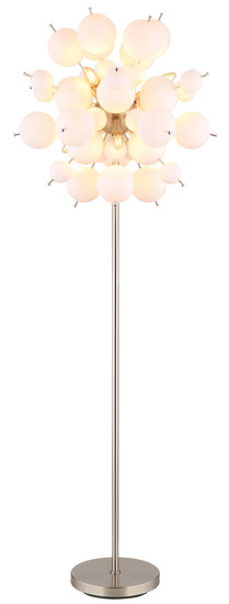 Globo Udo E14 Stehleuchte 6-fach 25W Nickel Matt, Metall 155cm 15633SO