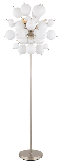 Globo Udo E14 Stehleuchte 6-fach 25W Nickel Matt, Metall 155cm 15633SO