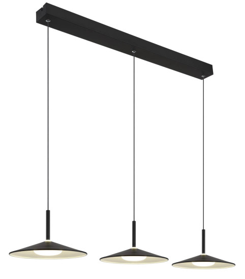 Globo Lampone LED Hängeleuchte 24W Neutralweiß Schwarz Matt, Metall Ø25cm 15635S-3