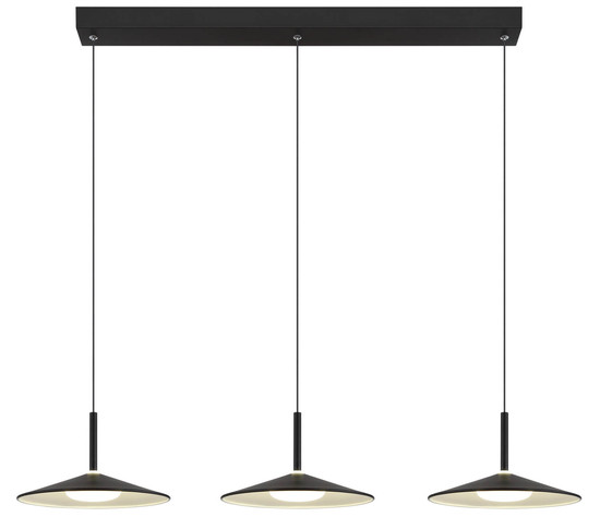 Globo Lampone LED Hängeleuchte 24W Neutralweiß Schwarz Matt, Metall Ø25cm 15635S-3