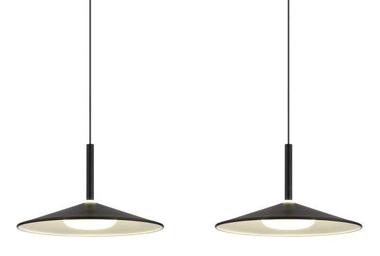 Globo Lampone LED Hängeleuchte 24W Neutralweiß Schwarz Matt, Metall Ø25cm 15635S-3