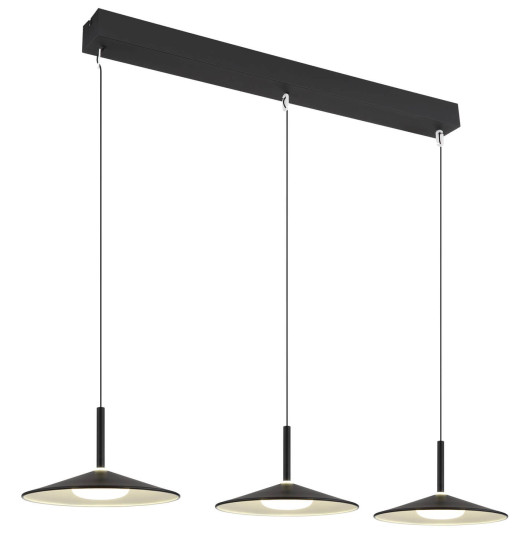 Globo Lampone LED Hängeleuchte 24W Neutralweiß Schwarz Matt, Metall Ø25cm 15635S-3H